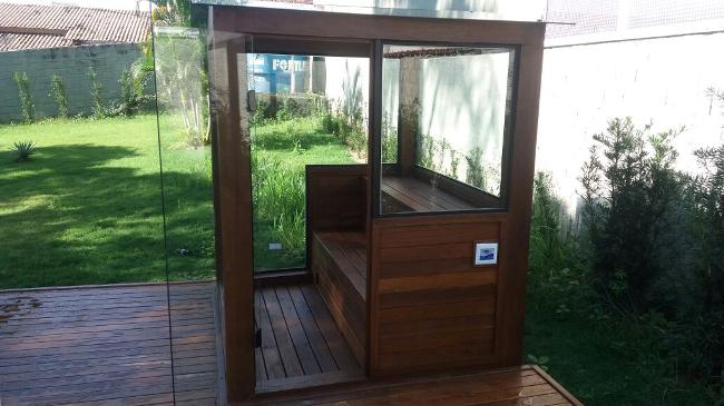 sauna athenas pronta de madeira