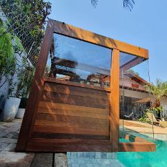 sauna Troya conjugada com a piscina